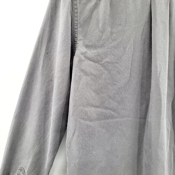 Banana Republic Gray Drapy Collared Long-Sleeve Button-Up Shirt Women's Size XS - Picture 8 of 10